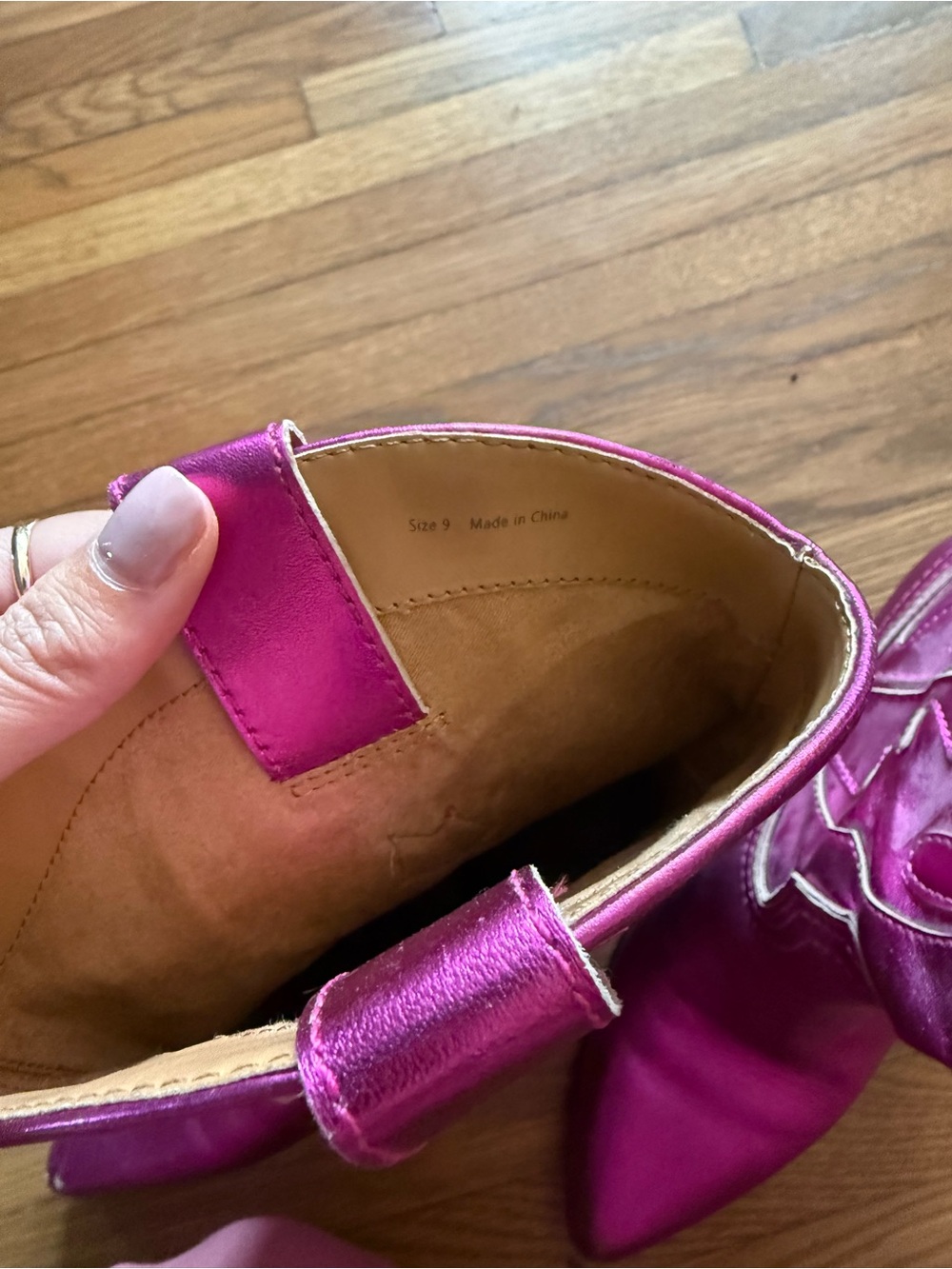 Dolce Vita Magenta Western Cowboy Boots - Picture 4 of 5